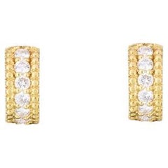 Roberto Coin Ladies Diamond Huggie Hoop Earring 111472AYERX0