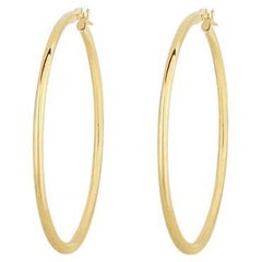 Roberto Coin Ladies Yellow Gold Large Hoop Earring 556023AYER00