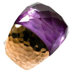 Roberto Coin Großer Amethyst-Goldring