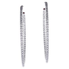 Roberto Coin Large Diamond Hoop Earrings