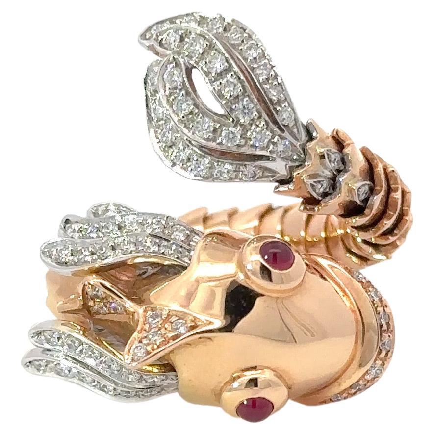 Roberto Coin Limited Edition 18k Rose Gold Nemo Fish Ring For Sale