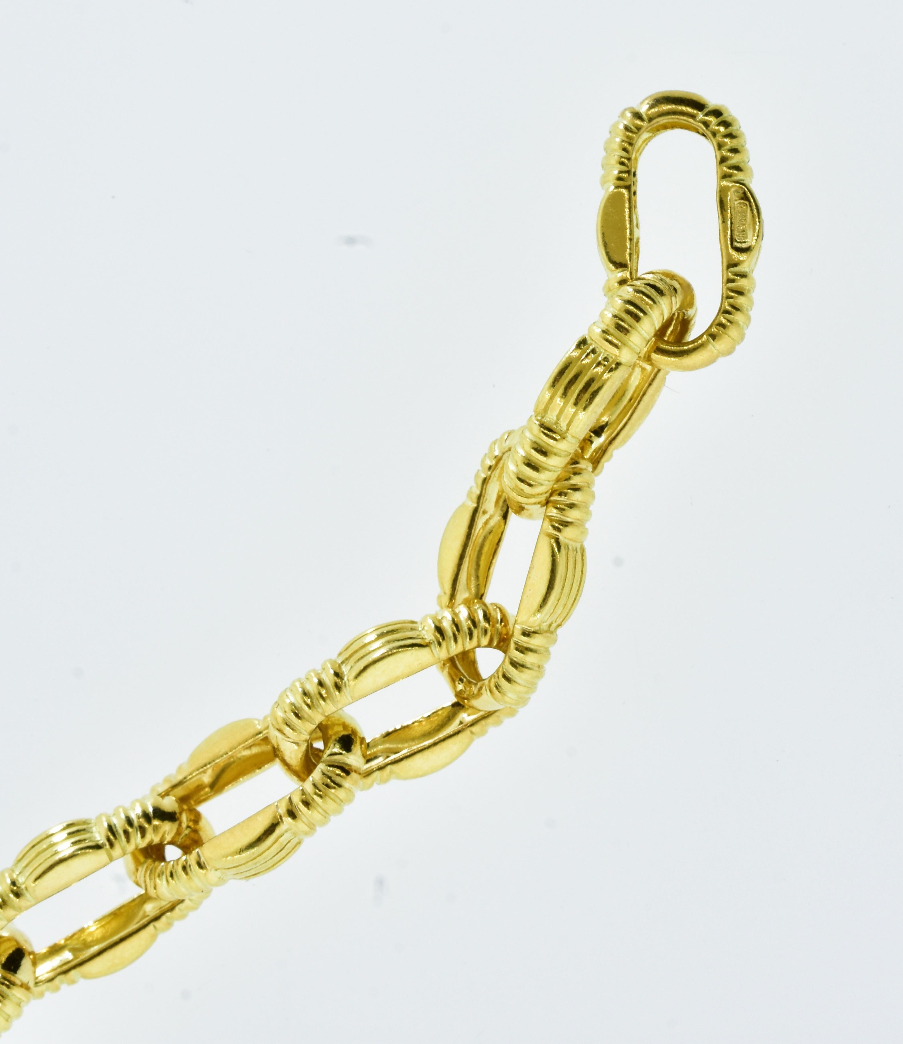 Roberto Coin Long 18K Chain and Bracelet with Diamond Clasps 4