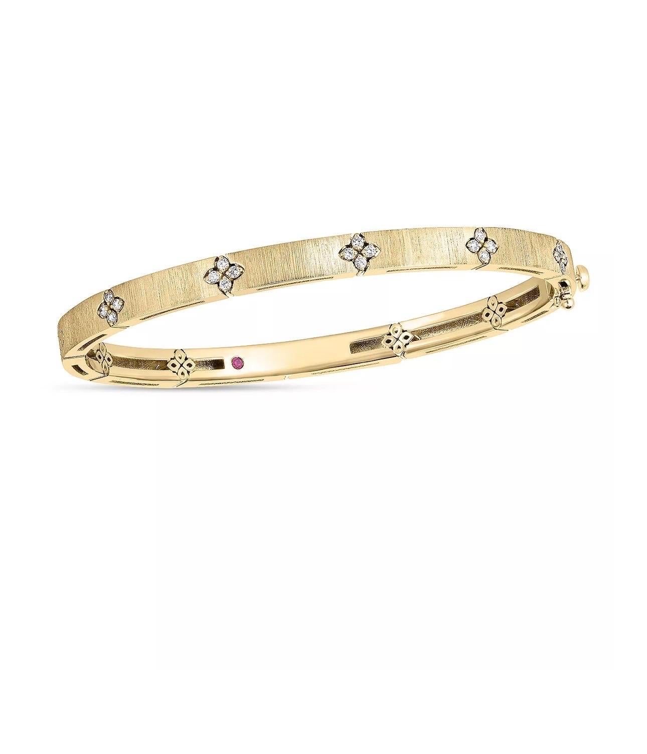 Roberto Coin  Love In Verona 18K Yellow Gold & Diamond Bangle Bracelet 2