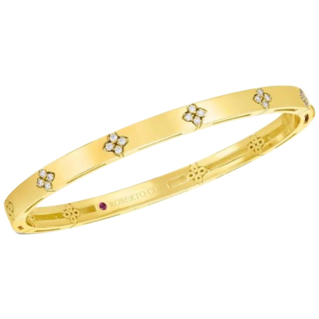 Roberto Coin  Love In Verona 18K Yellow Gold & Diamond Bangle Bracelet