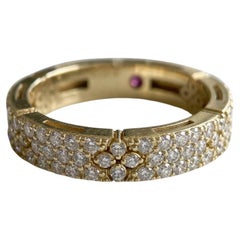 Roberto Coin “Love in Verona” 18k Yellow Gold Diamond Pavé Ring, 1 Carat