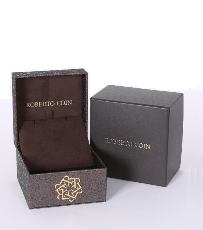 Roberto Coin Bracelet en or blanc 18 carats Love in Verona, largeur moyenne, serti de diamants. 
Diamant : -0,15 poids total en carats 
4mm de large 
8882970AWBAX


