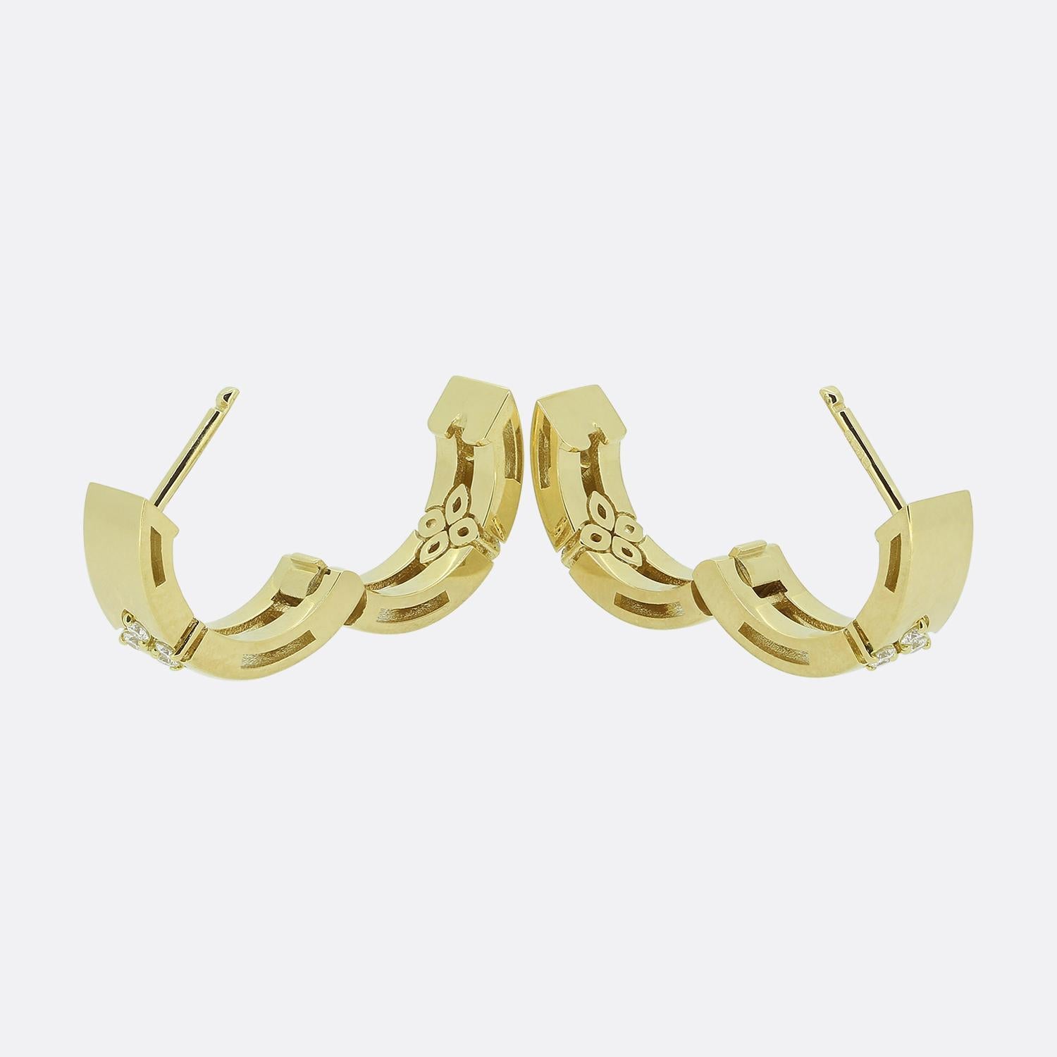 Brilliant Cut Roberto Coin Love in Verona Diamond Earrings For Sale
