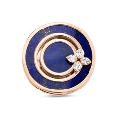 Roberto Coin Love In Verona Diamond & Lapis Lazuli Ring 18K Rose Gold 0.15Ctw