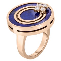 Roberto Coin Liebe in Verona Diamant & Lapislazuli Ring 18K Rose Gold 0,15Ctw