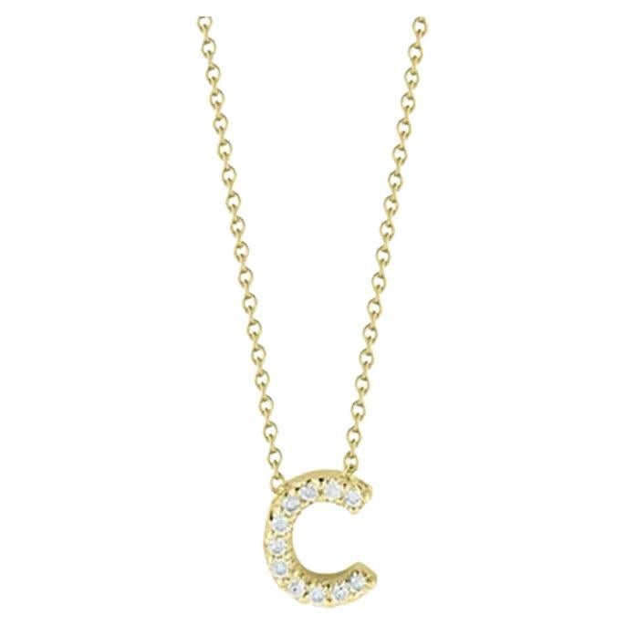 Roberto Coin Love Letter C Pendent with Diamonds 001634AYCHXC For Sale