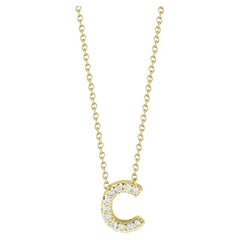 Roberto Coin Love Letter C Pendent with Diamonds 001634AYCHXC