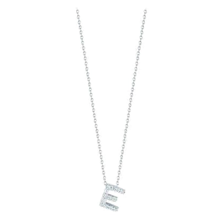 Roberto Coin Love Letter E Pendent mit Diamant 001634AWCHXE
