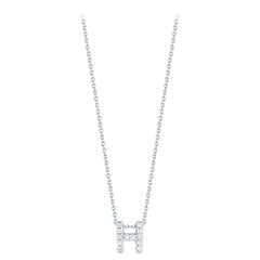 Colgante Roberto Coin Letra de Amor H con Diamantes 001634AWCHXH