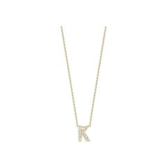 Roberto Coin Love Letter K Pendant Yellow Gold and Diamonds 001634AYCHXK