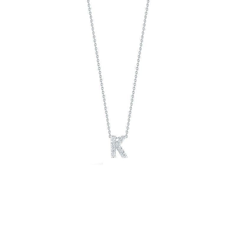 Roberto Coin Love Letter K Anhänger mit Diamanten 001634AWCHXK (Rundschliff)