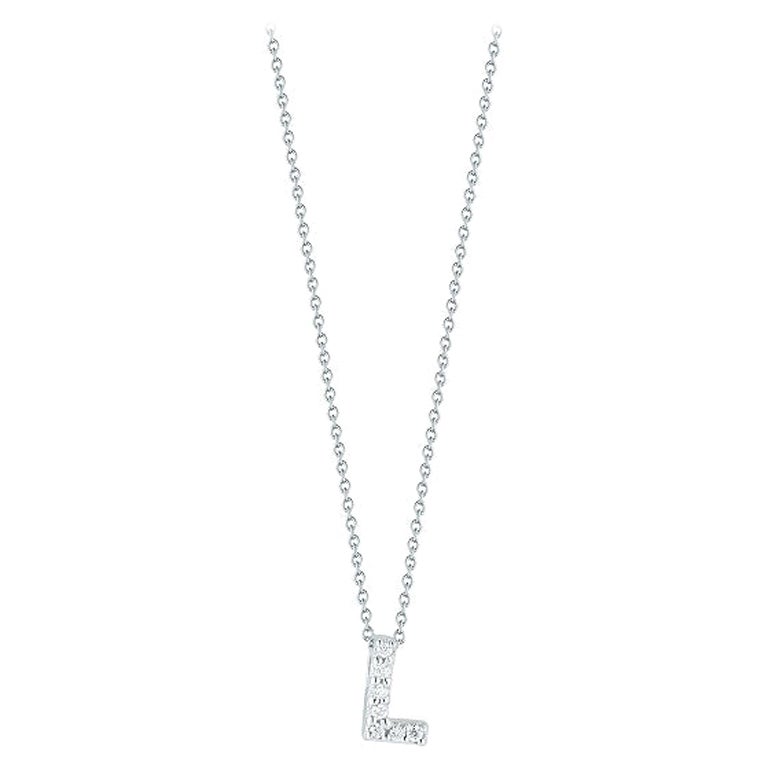 Colgante Roberto Coin Letra de Amor L con Diamantes 001634AWCHXL