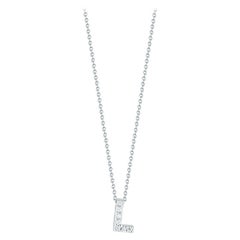 Colgante Roberto Coin Letra de Amor L con Diamantes 001634AWCHXL