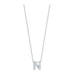 Roberto Coin Love Letter N Pendent with Diamonds 001634AWCHXN