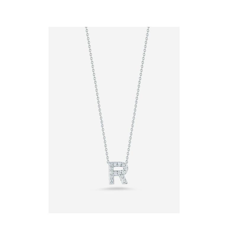 Colgante Roberto Coin Letra de amor 'R' con diamantes 001634AWCHXR Corte redondo en venta