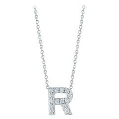Roberto Coin Love Letter 'R' Pendent with Diamonds 001634AWCHXR
