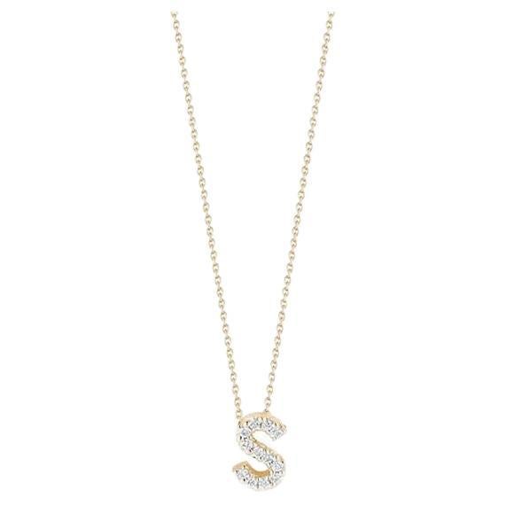 Roberto Coin Love Letter S Pendant Yellow Gold and Diamonds 001634AYCHXS For Sale