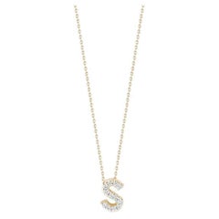 Roberto Coin Love Letter S Pendant Yellow Gold and Diamonds 001634AYCHXS