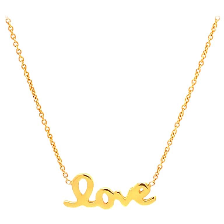 Roberto Coin Love Necklace, 18 Karat Yellow Gold