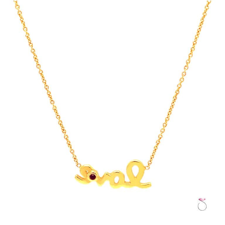 Women's Roberto Coin Love Necklace, 18 Karat Yellow Gold