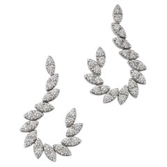 Roberto Coin Orecchini a goccia con diamanti Marquesa in oro bianco 18 carati 1.55Ctw