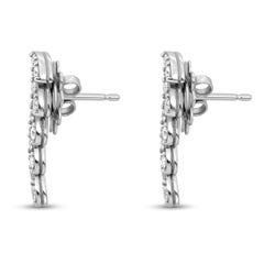 Roberto Coin Marquesa Drop Earrings 18K White Gold 0.58Ctw