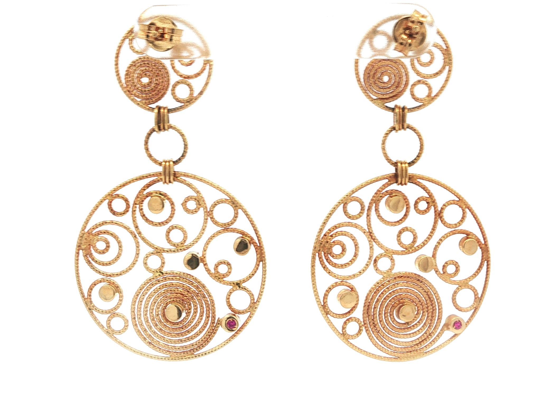 Roberto Coin Mauresque - Orecchini pendenti a filo aperto con diamante rotondo in oro 18 ct. in vendita 10