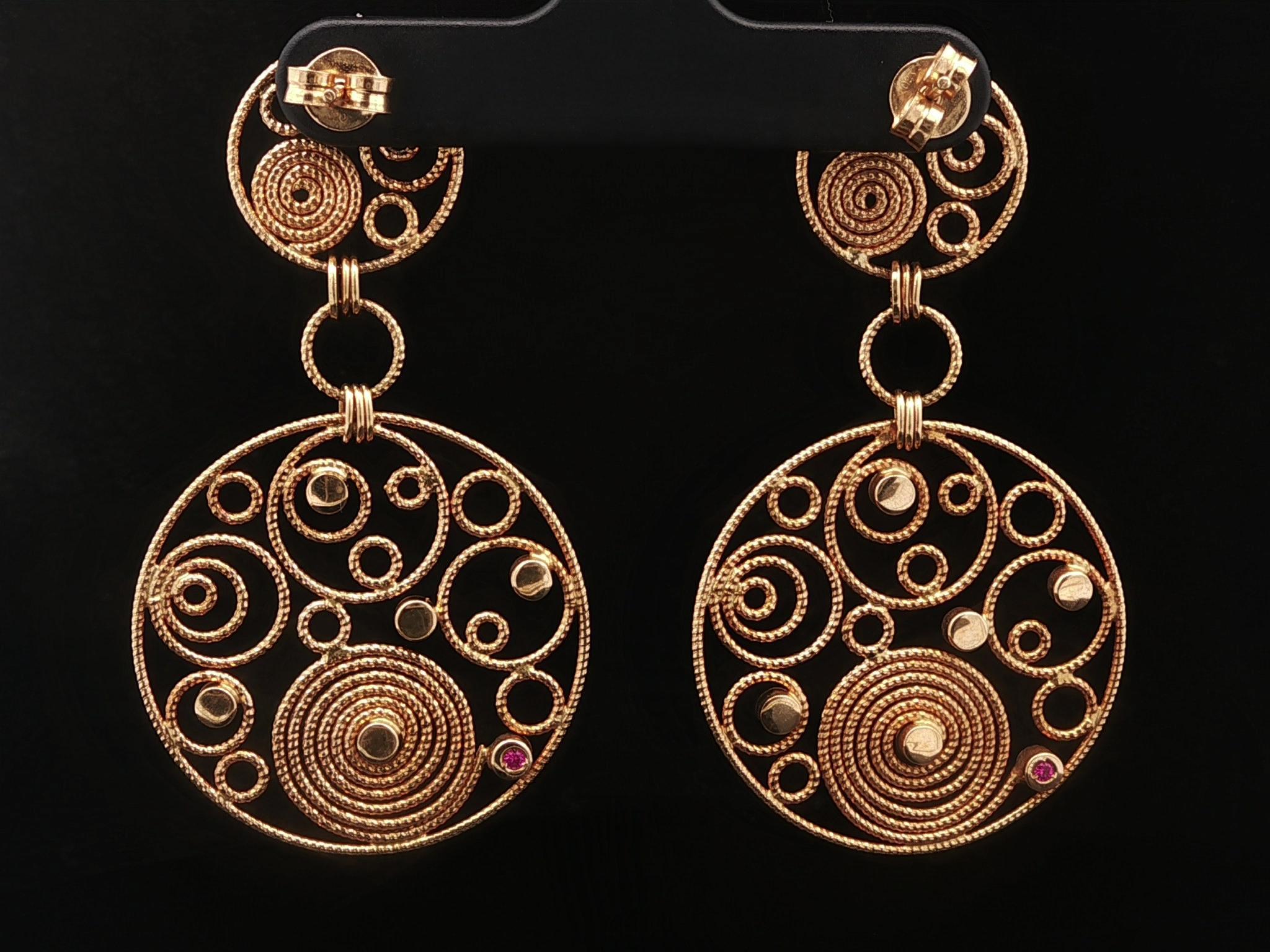 Roberto Coin Mauresque - Orecchini pendenti a filo aperto con diamante rotondo in oro 18 ct. in vendita 4