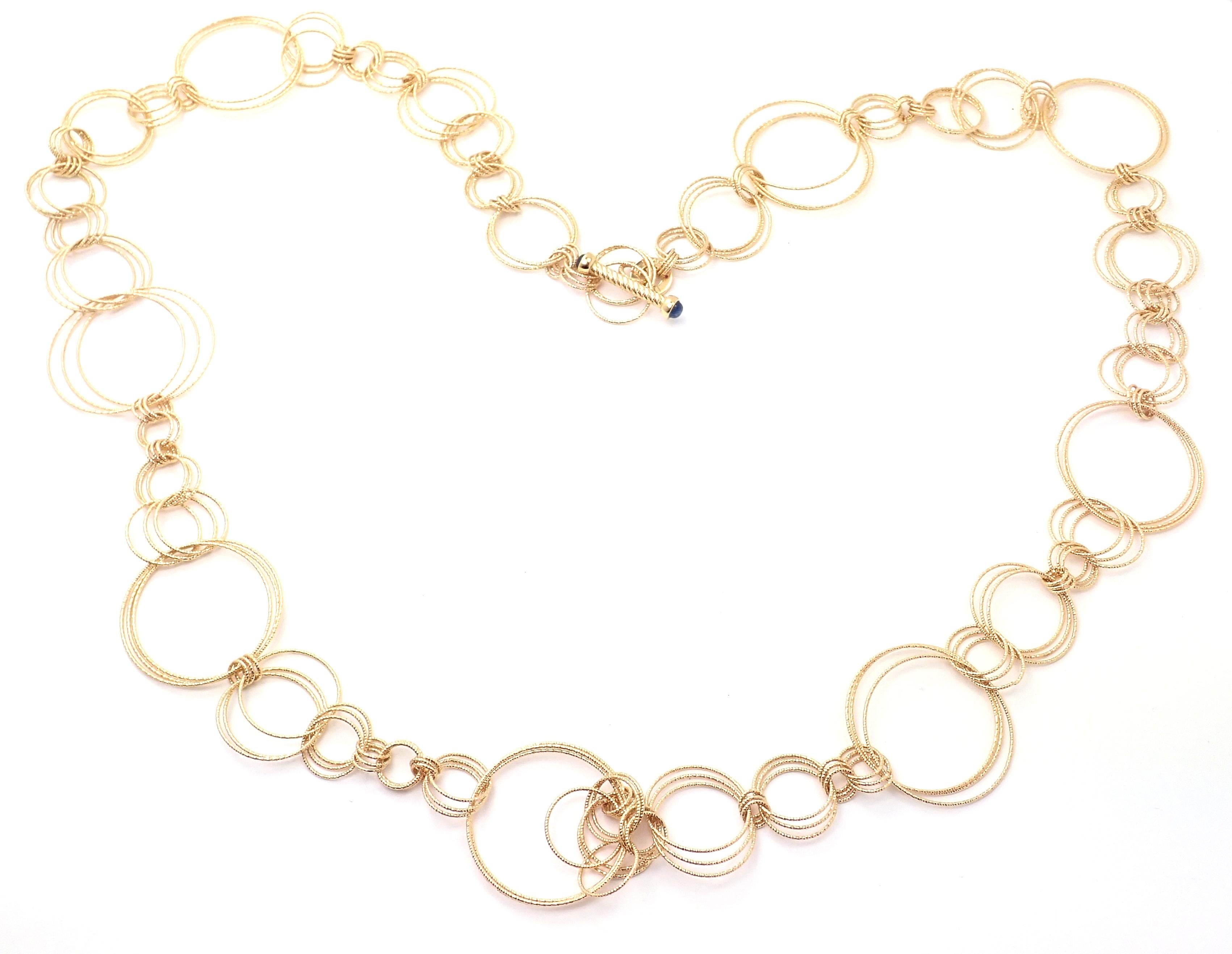 Roberto Coin Mauresque Triple-link Long Yellow Gold Necklace 4