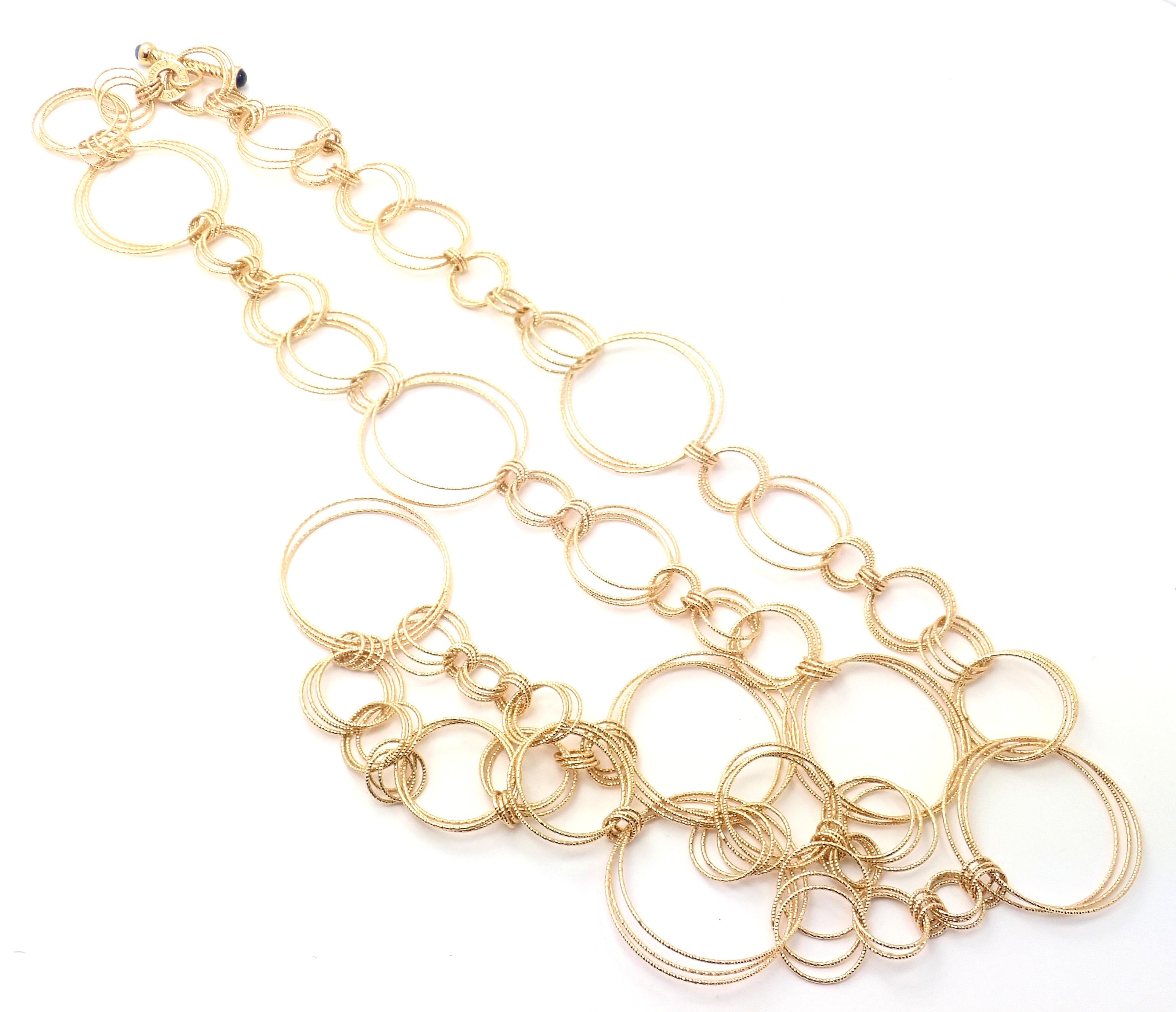 Roberto Coin Mauresque Triple-link Long Yellow Gold Necklace 2