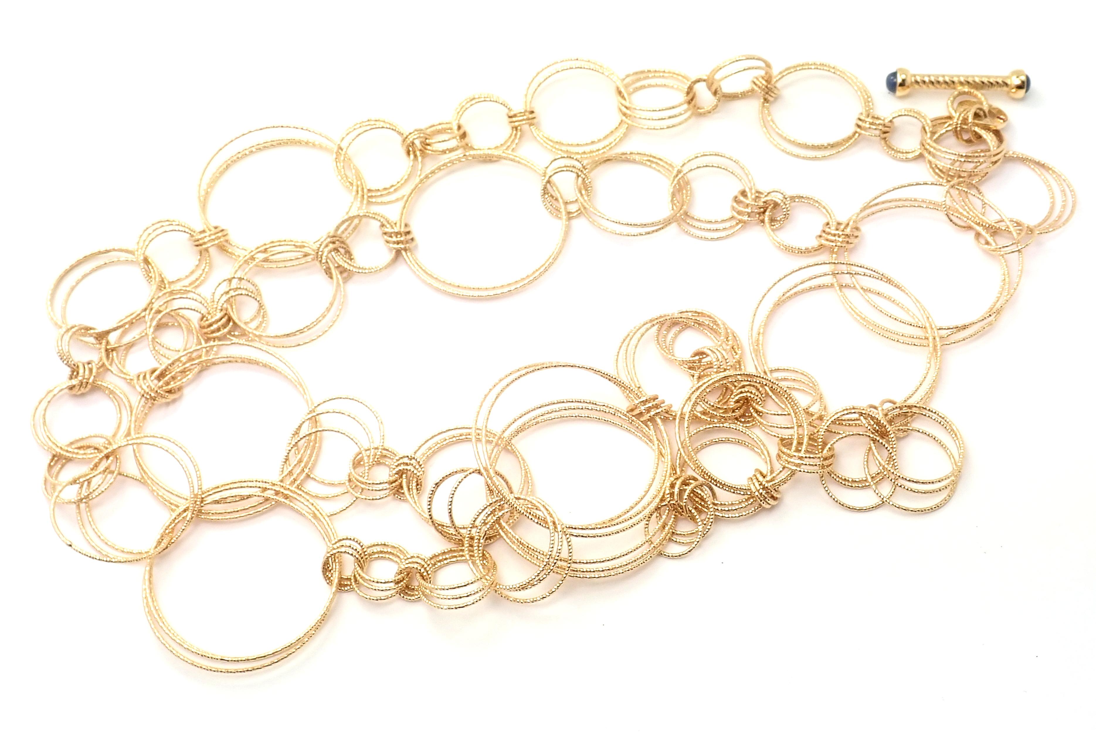Roberto Coin Mauresque Triple-link Long Yellow Gold Necklace 3