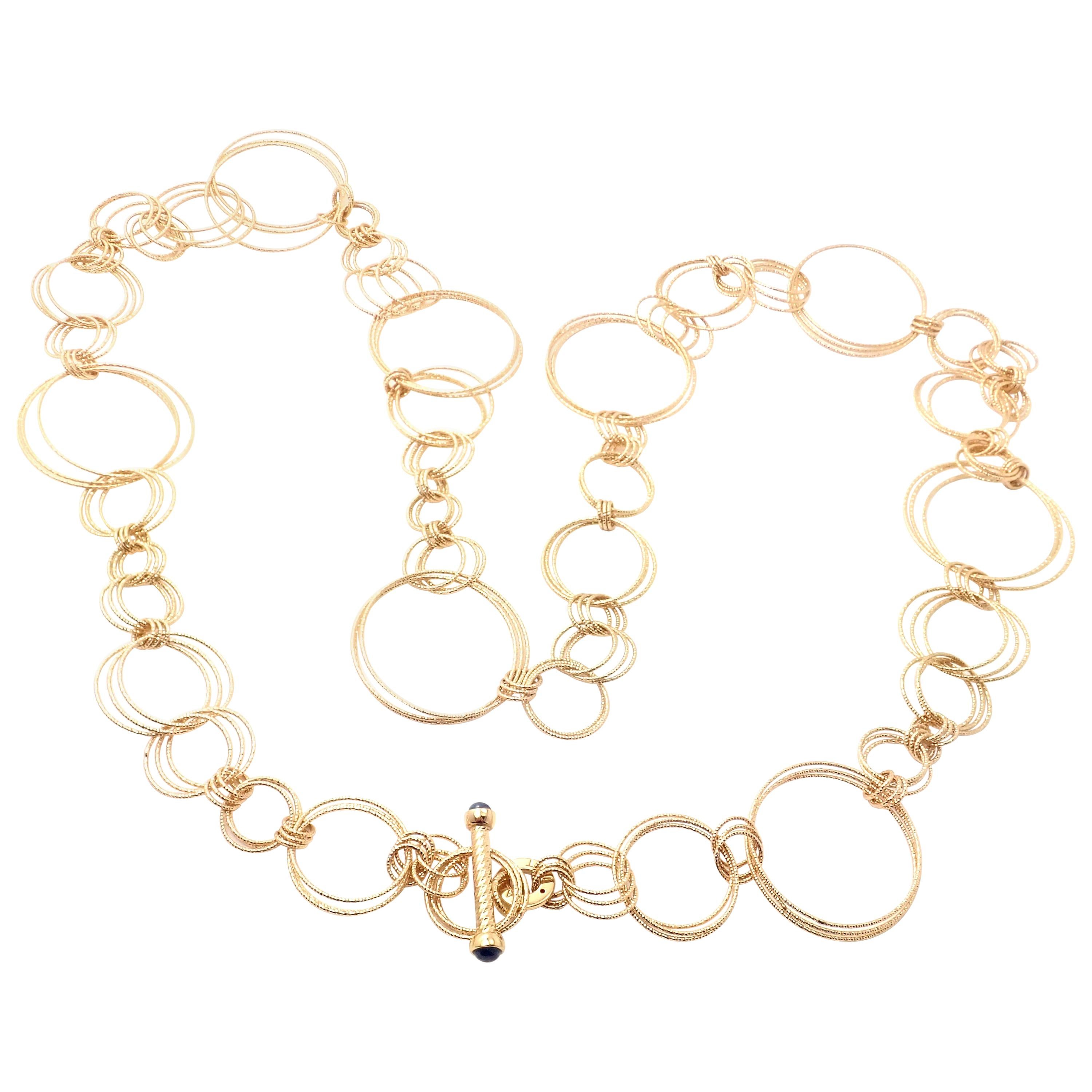 Roberto Coin Mauresque Triple-link Long Yellow Gold Necklace