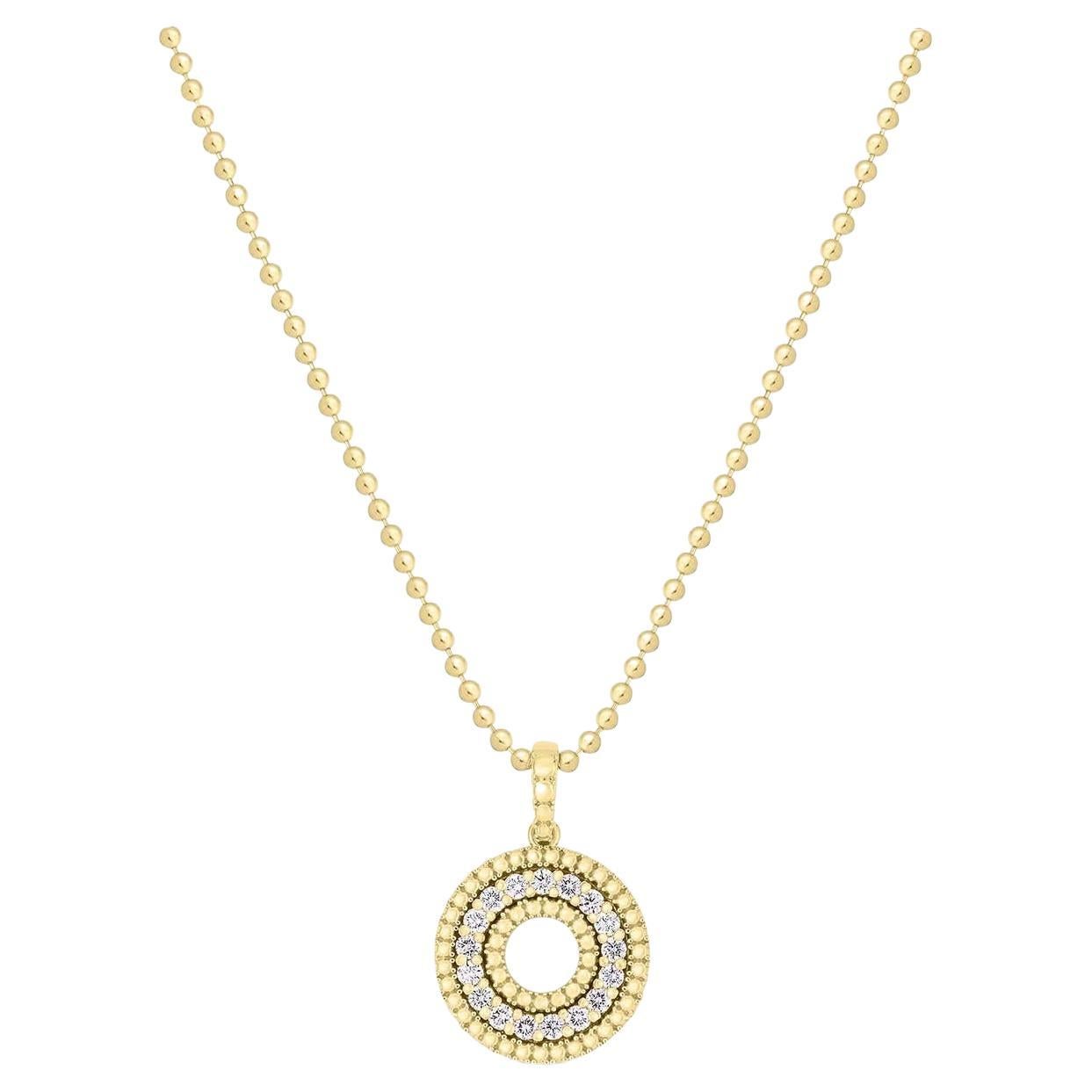 Roberto Coin Medium Diamond Circle Necklace 111474AYCHX0