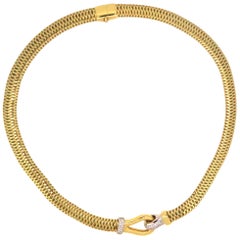 Roberto Coin Mesh “Primavera” Choker Necklace with Diamonds