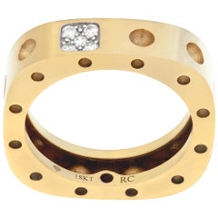 Roberto Coin Moi Poi Square 18k Yellow Gold Ring