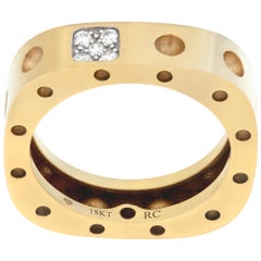 Roberto Coin Moi Poi Square 18k Yellow Gold Ring