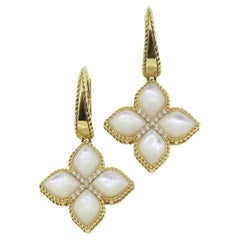 Roberto Coin Mother of Pearl and Diamond Venetian Princess Earrings
