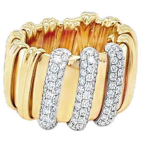 Roberto Coin Nabucco Rose Gold and Diamond Ring