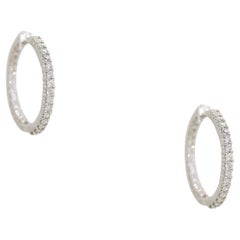 Roberto Coin Natural 1.53 Carat Diamond 18-Karat Hoop Earrings In Stock