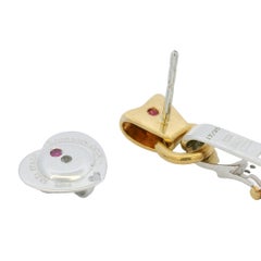 Roberto Coin Pendientes Estribo Bocado de Caballo Diamante Natural 18 Quilates En Stock