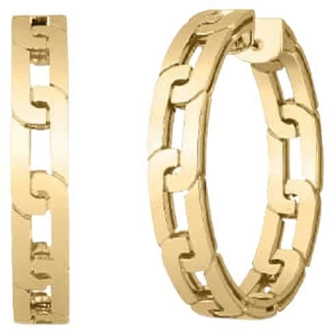 Roberto Coin Navarra 18k Yellow Gold Hoop Earring 8883242AYER0 For Sale