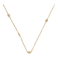 Roberto Coin New Barocco Yellow Gold 0.38ct Round Diamond Chain Necklace