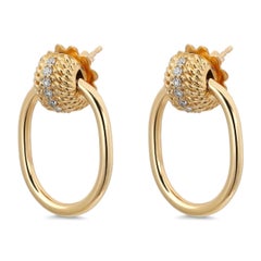 Roberto Coin Opera Diamant-Tropfen-Ohrringe 18K Gelbgold 0.22Ctw