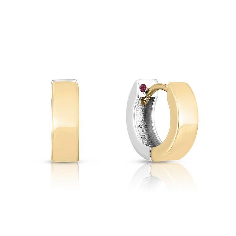Roberto Coin Oro 18K Yellow & White Gold Classic Hoop Earrings  7773294AJER0

Stylish 8mm 18k yellow and white gold huggie earrings from Roberto Coin's Designer Gold collection.

Beautifully crafted in 18k gold, these designer gold pieces by Roberto
