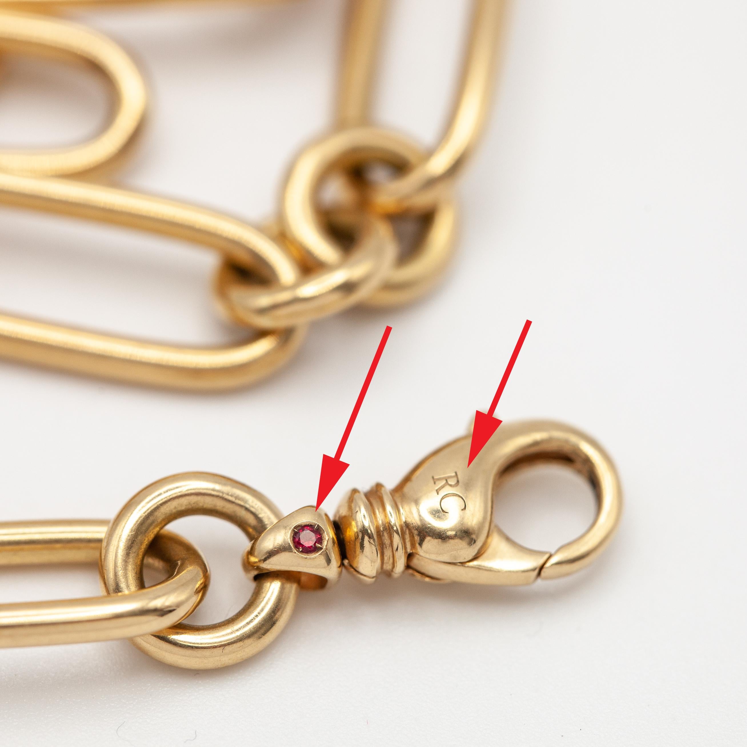 Roberto Coin Oro Classic Collier à larges maillons ovales en or jaune 18K en vente 5