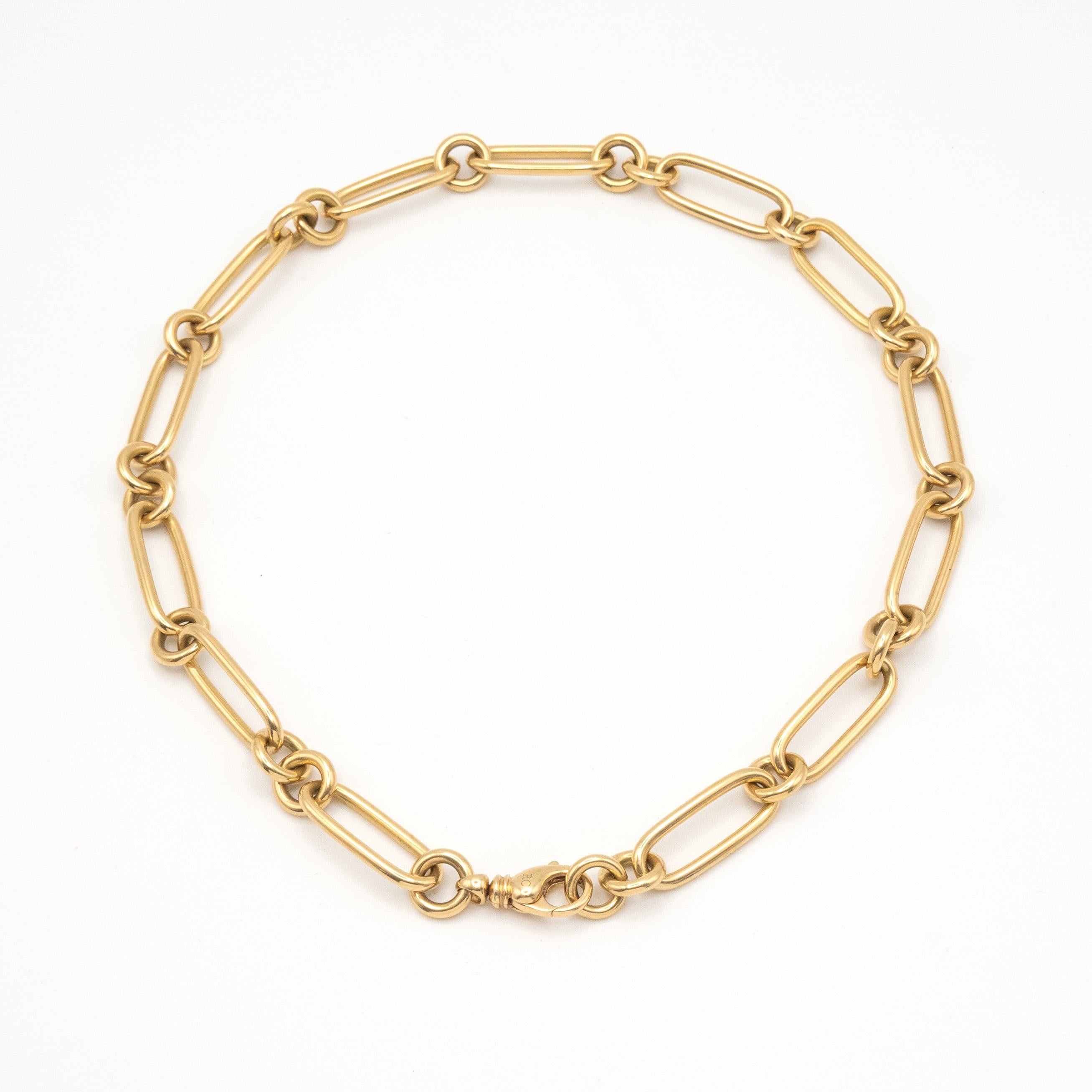 Roberto Coin Oro Classic Collier à larges maillons ovales en or jaune 18K Excellent état - En vente à New York, NY